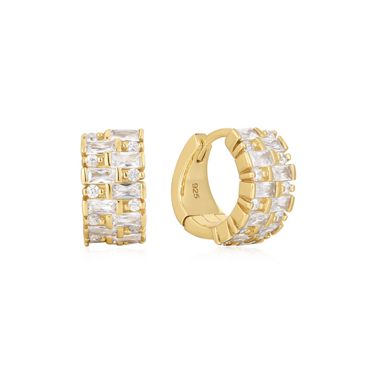 Baguette Brilliance Hoops